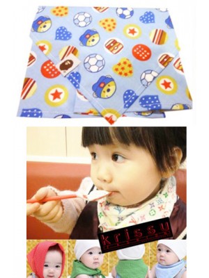 QQ004F*Scarf/Bib/Turban (Blue Teddy)
